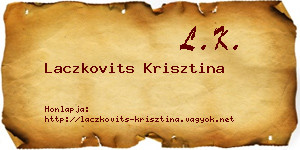 Laczkovits Krisztina névjegykártya