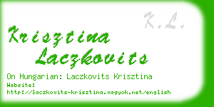 krisztina laczkovits business card